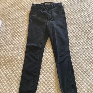 Madewell 10” High Rise Black Skinny Jeans
